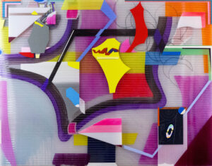 quartetti 1, 2022,mixed media on Triplewall140 x 180 cm