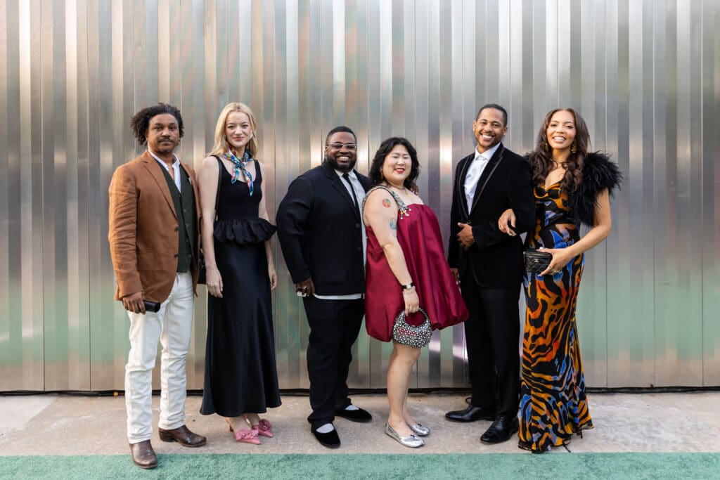 Angelbert Metoyer, Sarah Mangum, Jackson & Stephanie Smith, Jon Redwine & Danielle O’Bannon at CAMH Party (Photo by Emily Jaschke)
