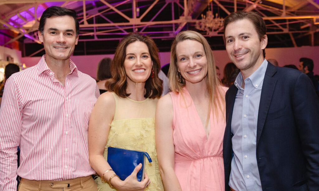 Paul & Sarah Beth Seifert, Sara & Philip Beck at the 2025 Glasstire Party & Auction (Photo by Jenny Antill Clifton)