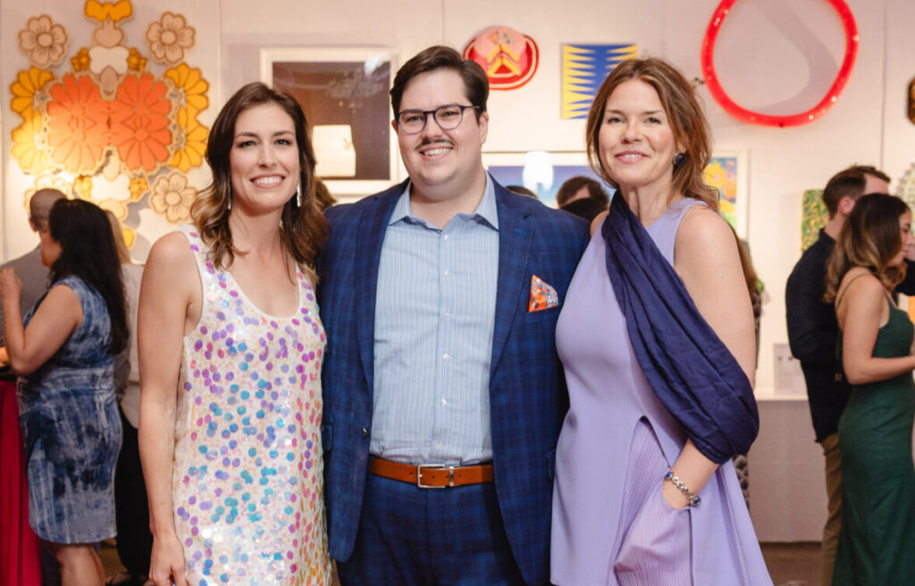 Co-chair Anna Deans, Glasstire publisher Brandon Zech, co-chair Jessica Phifer at the 2025 Glasstire Party & Auction (Photos by Jenny Antill Clifton)  (Photo by Jenny Antill Clifton )