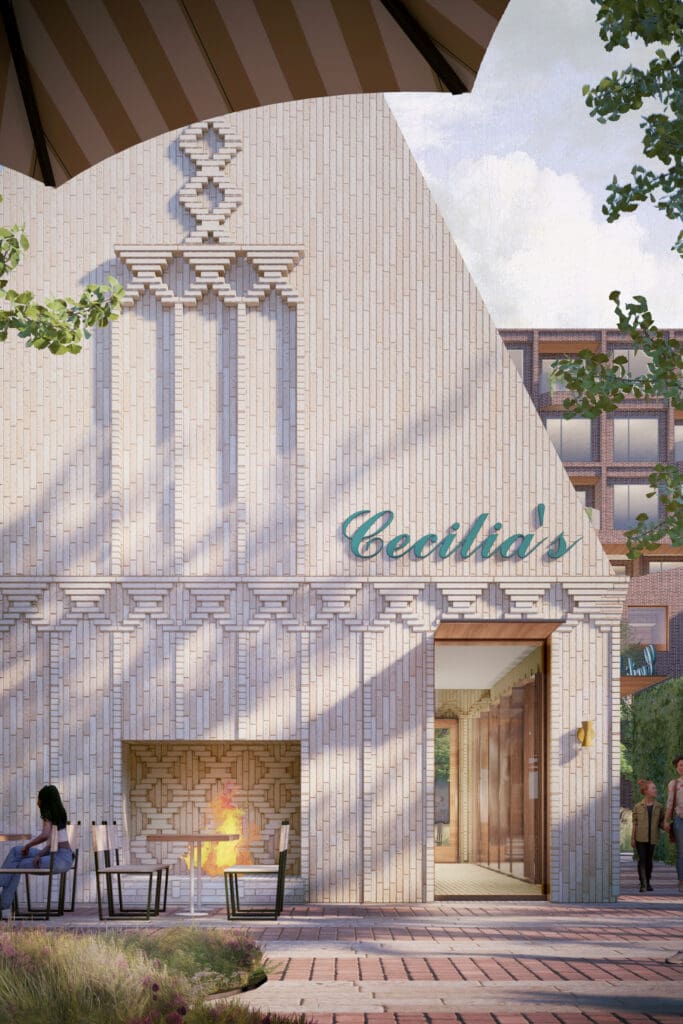 Drawing from Fort Worth’s architectural traditions, Westside Village incorporates handcrafted materials and timeless detailing throughout the district. (Courtesy)