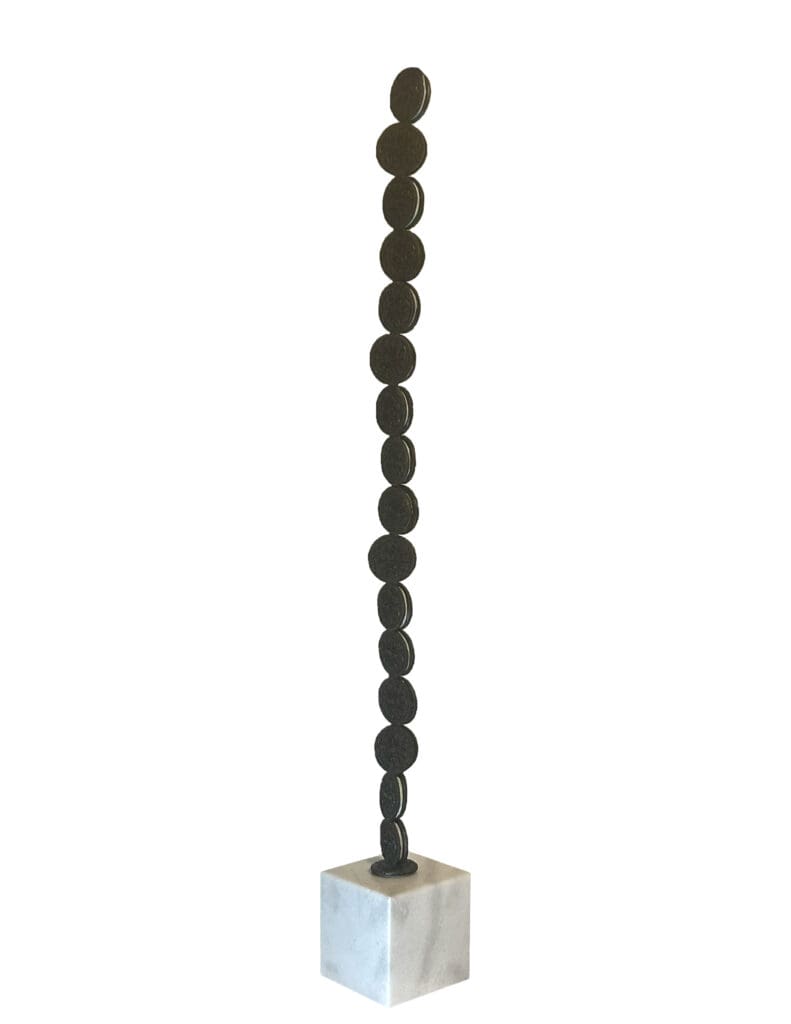 David Delgado's bronze cast on granite "Pokemon x Oreo Tower" won 2nd Place in Archway Gallery's 17th Annual Juried Exhibition competition, juried by Artist Rick Lowe. (Courtesy Archway Gallery, Houston)