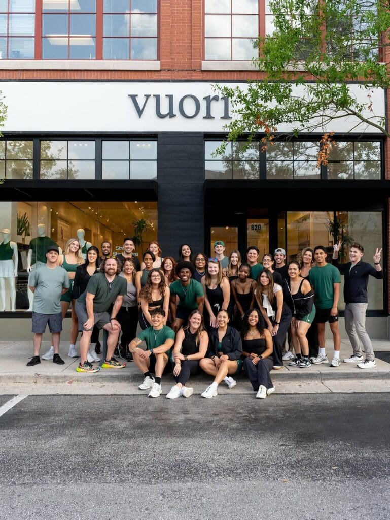 Vuori's crew at the opening of their Market Street location in The Woodlands. (Photo courtesy of Vuori)