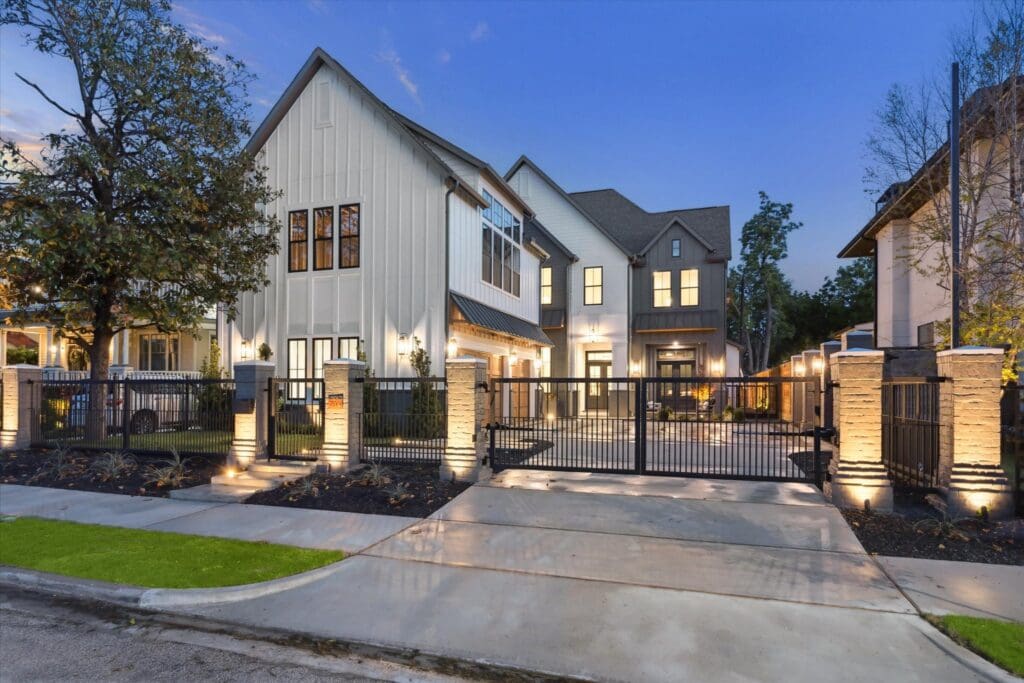 702 E. 19th, Houston The gated motor court offers special appeal in this house on 19th street, the first $3 million home sale in The Heights. (Photo by TK Images)