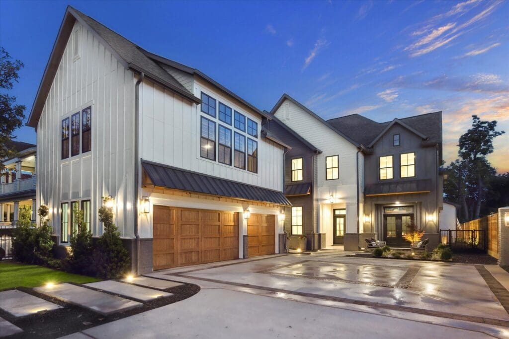 The three-car garage is a rarity in The Heights (Photo by TK Images)