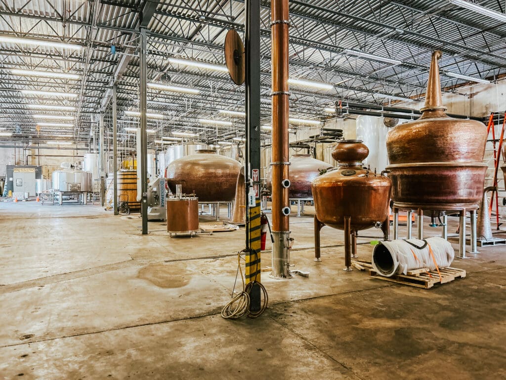 Whiskey, gin, vodka, and beer are all part of production plans.