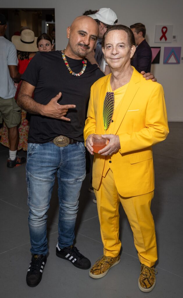 Gonzo247, honoree Lester Marks at Art League Houston 2025 Montrose Art Party "MARTY" (Photo by Alex Barber)