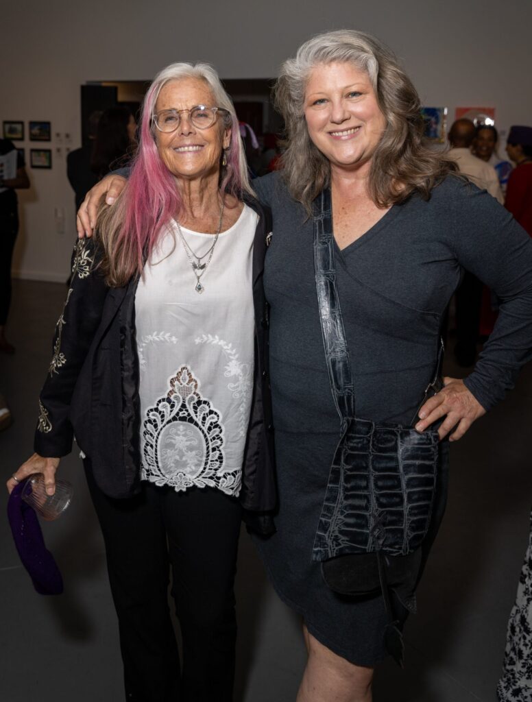Rebecca Bass, Melissa Richardson Banks at Art League Houston 2025 Montrose Art Party "MARTY" (Photo by Alex Barber)