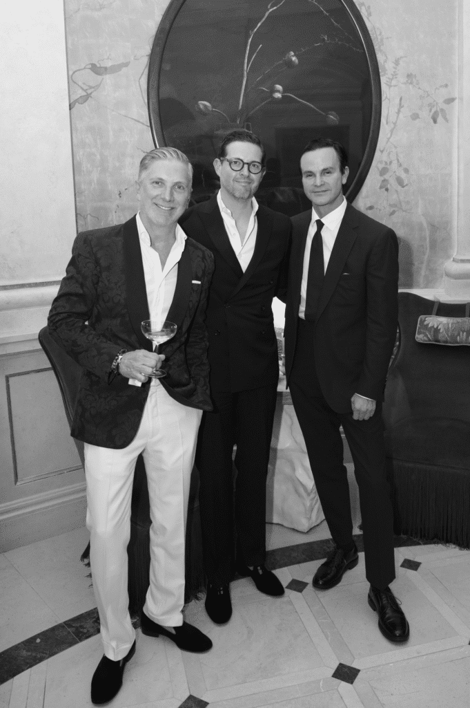 Curtis Gribble, Joseph Rogers, Mark D. Sikes at Kips Bay Decorator Show House Dallas opening in 2024