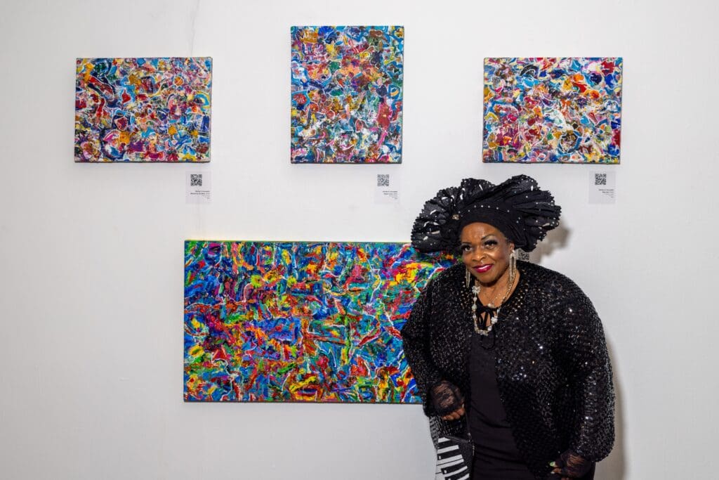 Shirley Konnateh at Art League Houston 2025 Montrose Art Party "MARTY" (Photo by Alex Barber)