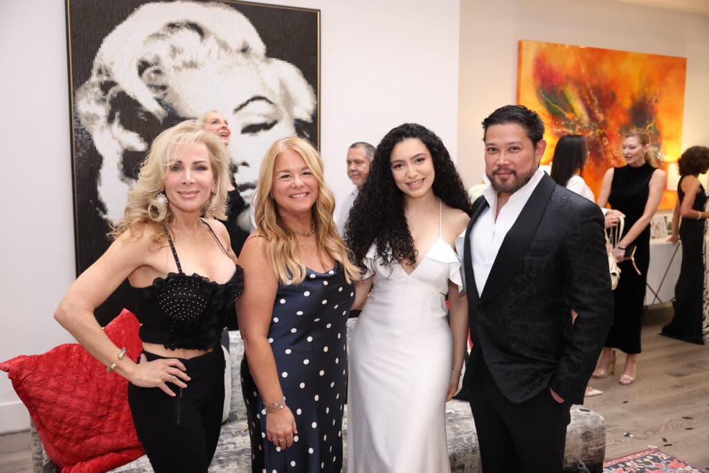 Susan Giacona, Jennifer Alexander, Fati & Dr. Emmanuel De La Cruz at the Matt Burrus & Michael Pearce surprise wedding. (Photo by Quy Trand Photography)