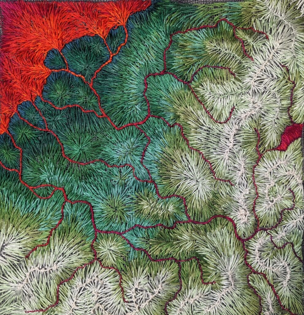 Tuong-Phi Le's "Heartland (Red River)." This artwork won Honorable Mention in Archway Gallery's 17th Annual Juried Exhibition competition, juried by artist Rick Lowe. (Courtesy Archway Gallery, Houston)