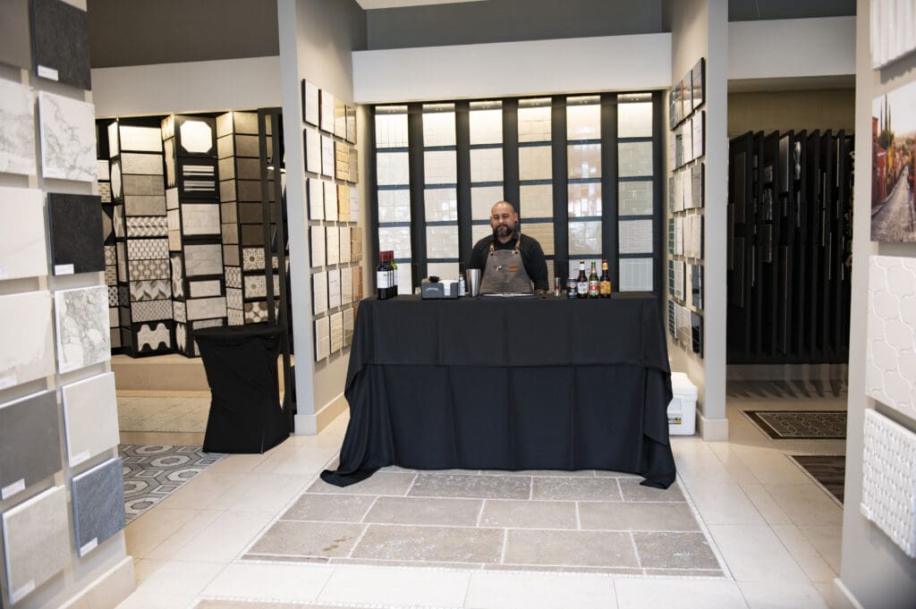 Guests enjoyed light bites and sips while catching up on the latest design trends. (Photo by Tamytha Cameron)