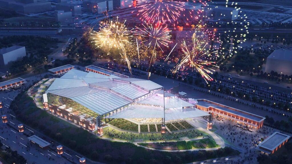 There’s also the VENU Sunset Amphitheater (Troy Aikman is a partner) for concerts set to open in summer 2026. (Courtesy)