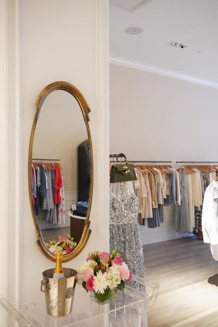 Now open in the space formerly occupied by Club Monaco, Pell 1990's interior received fresh paint, lighting and furniture in time for its opening on July 1. (Photo courtesy Pell 1990)