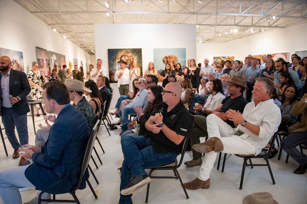 Patel hosted an exhibition at Christopher Martin Gallery in Dallas that benefited Ol Pejeta Conservancy, which is one of Africa's leading wildlife reserves. (Photo courtesy of Mital Patel) (Photo by Mital Patel)