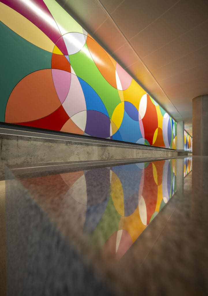 Graciela Hasper's "Continuous Motion," 2025, at IAH, Houston Airport System