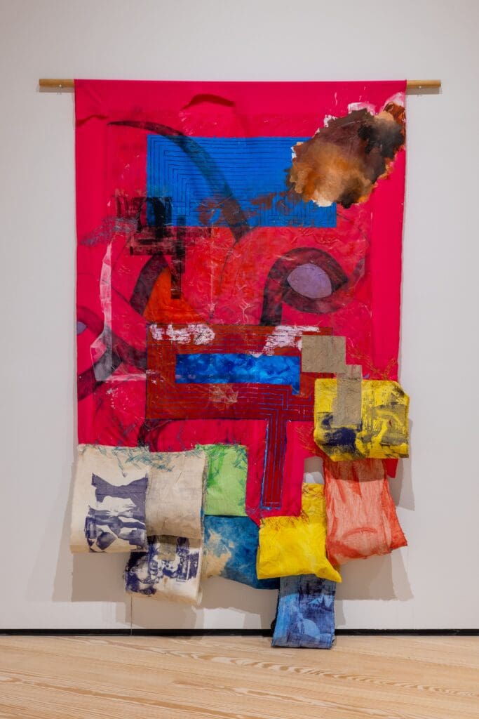 Tomashi Jackson’s "Dajerria All Alone 
(Bolling v Sharpe (District of Columbia))
(McKinney Pool Party)," 2016, 
at Contemporary Arts Museum Houston