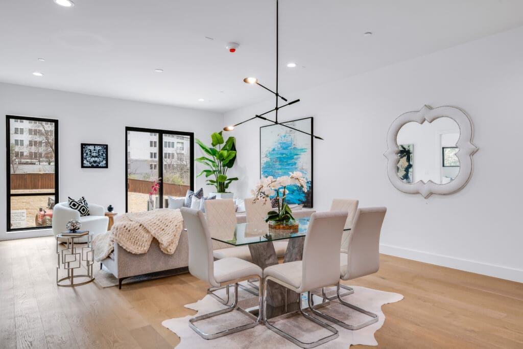 The first three floors feature 16 spacious two-bedroom units and one one-bedroom unit, with sizes ranging from 1,371 to 1,856 square feet. (Courtesy)