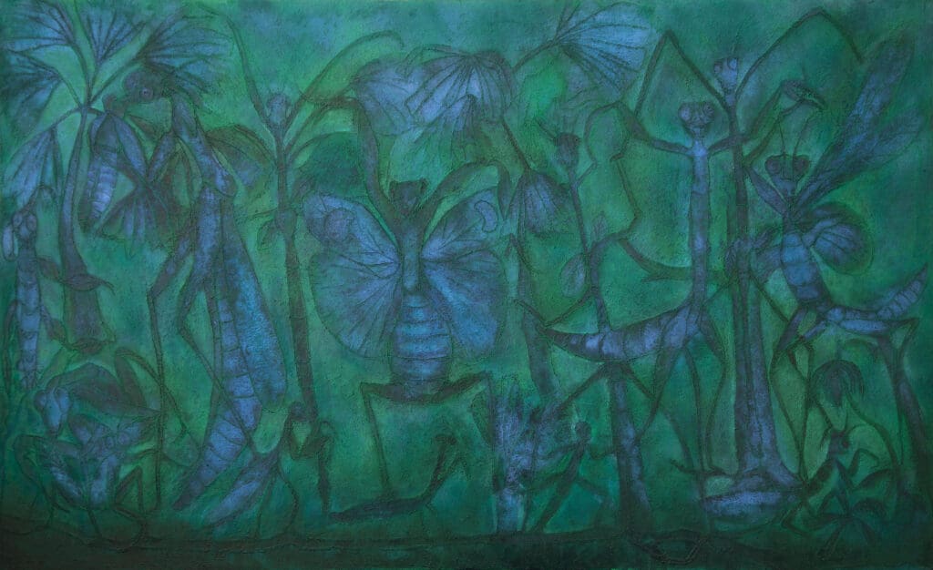 Sergio Hernández's "Danza," 2018, at Art of the World Gallery