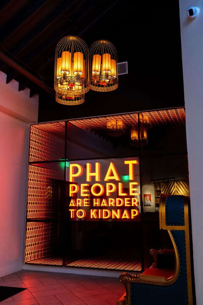 A new neon sign welcomes guests to Phat Eatery. (Photo courtesy of Ivan Au-Yeung)