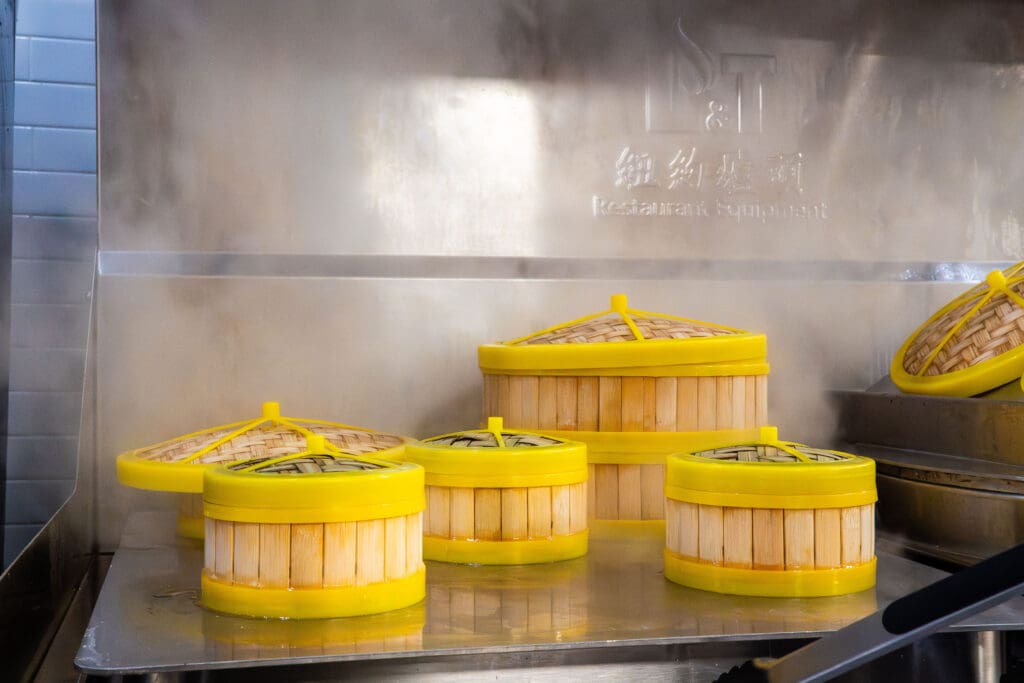 Dim Sum is prepared in traditional bamboo steamers at Phat Eatery. (Photo courtesy of Ivan Au-Yeung)