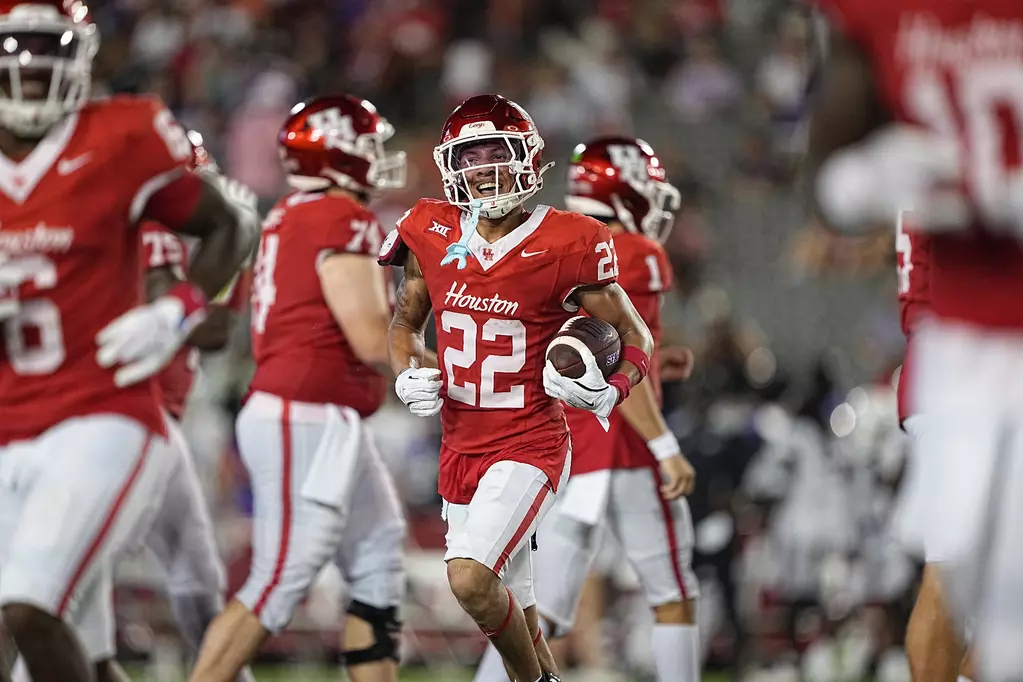 Georgia Southern transfer Marc Stampley II is already making his mark in Houston's secondary. (Photo by Jordan Burgess/courtesy Houston Athletics).