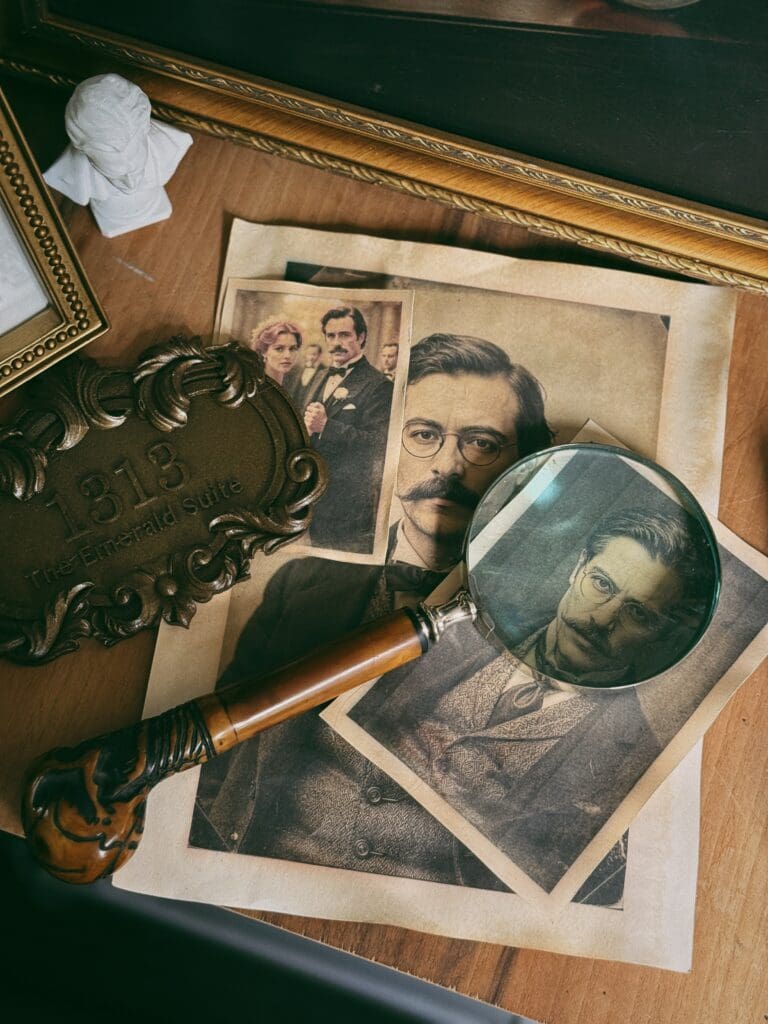 Inspired by the rich history of luxurious spots like the Roosevelt, the Chateau Marmont, and The Adolphus, the fictional BooMont was founded in 1901 by oil and electricity tycoon Rupert B. BooMont (better known as “Boo”) and his wife, Emerald. (Courtesy)