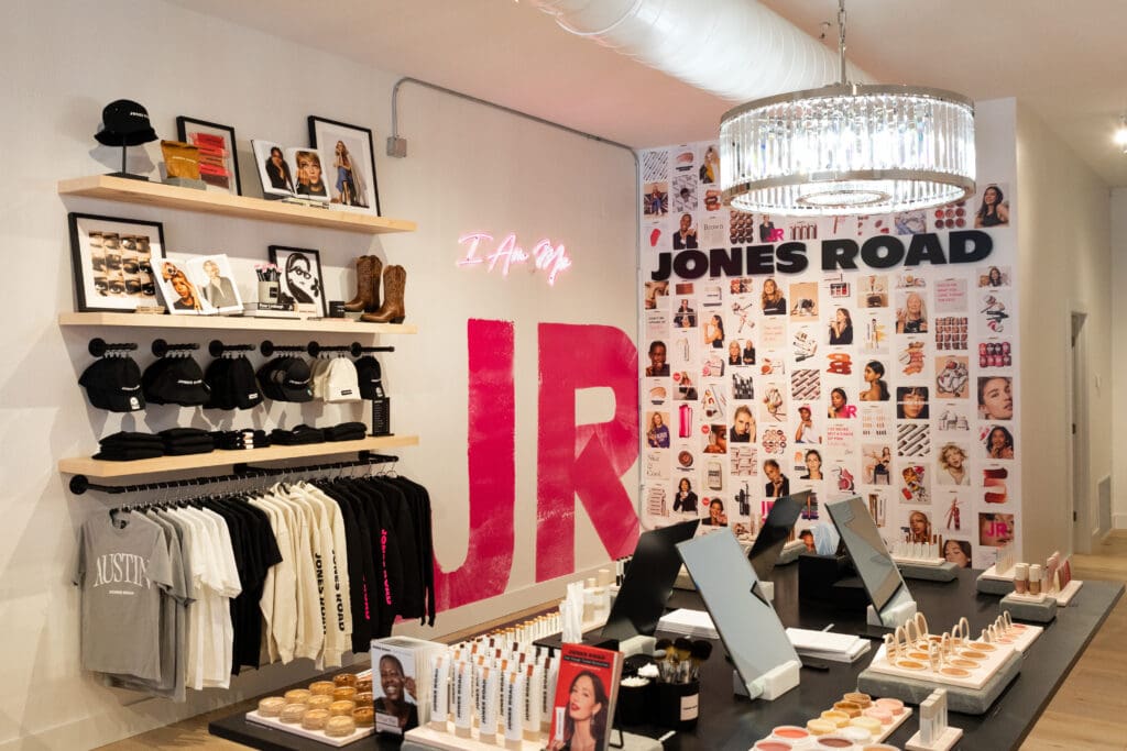 The tenth brick and mortar, the Dallas location sits steps away from the Katy Trail at 3230 Knox Street. (Photo of Austin store courtesy of JONES ROAD)