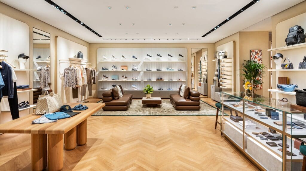 The men's department in the Fendi boutique in the Houston Galleria 