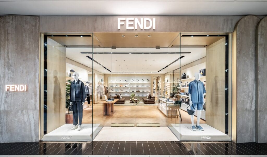 The expanded Fendi boutique in The Galleria includes both men's and women's fashions, shoes and accessories.