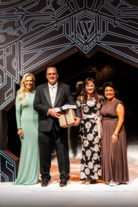 Missy Herndon, Honorary Chairs Todd and Carol Durkee, Julie Mayrant (Interfaith Board Chair) (Photo by Interfaith of The Woodlands)