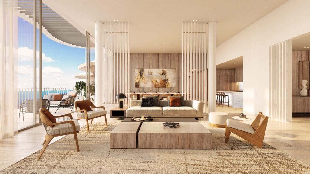 Ocean House renderings reveal spacious floor plans and top notch design elements. 
