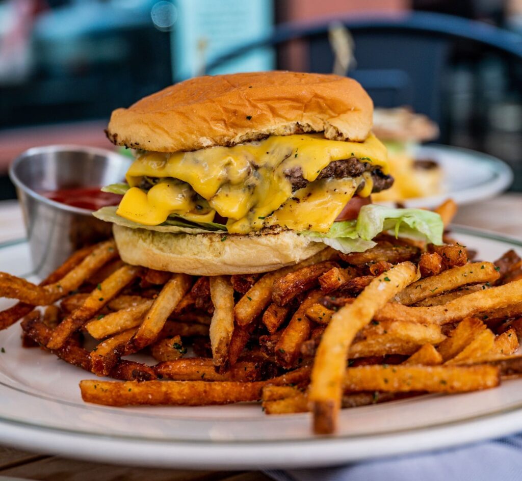 A classic cheeseburger is done right at Provender Hall. (Courtesy)