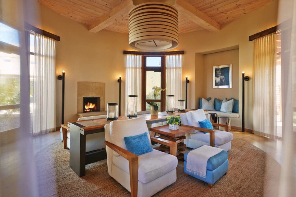 Situated on a spiritual vortex (casual), the 10,000-square-foot spa is equipped with 15 treatment rooms. (Photo by Four Seasons Resort Rancho Encantado Santa Fe)