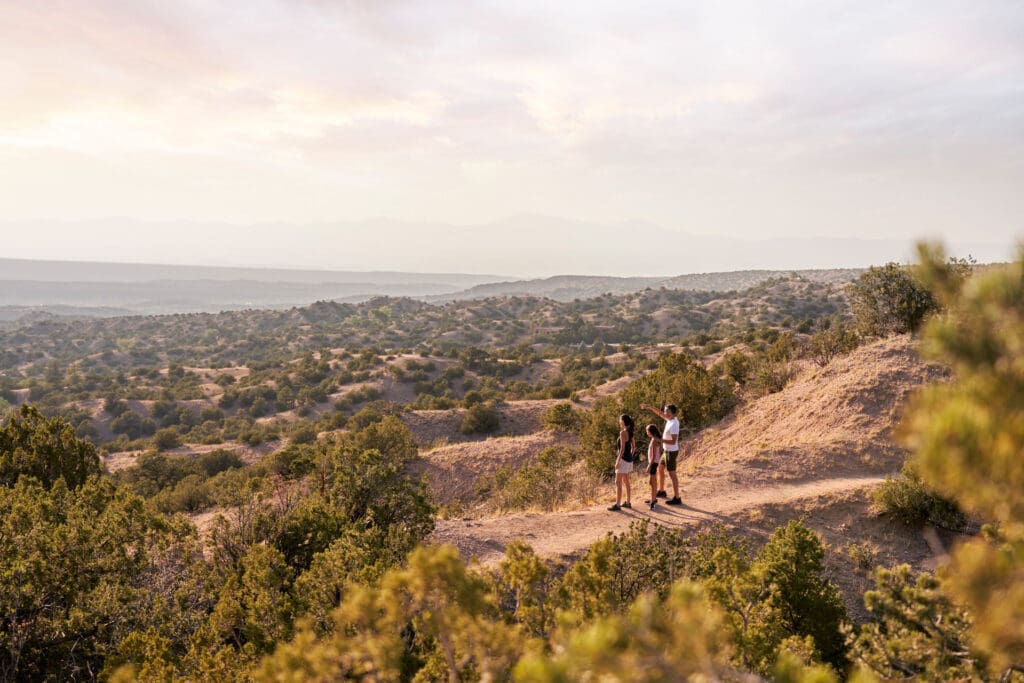 Every morning, the resort offers a guided hike on the Camino Encantado Trail, which ideally grounds guests for their time in Santa Fe. (Photo by Four Seasons Resort Rancho Encantado Santa Fe)