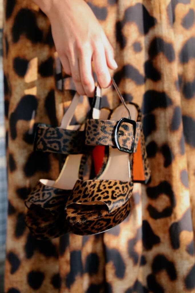 Leopard shoes from Santoni.