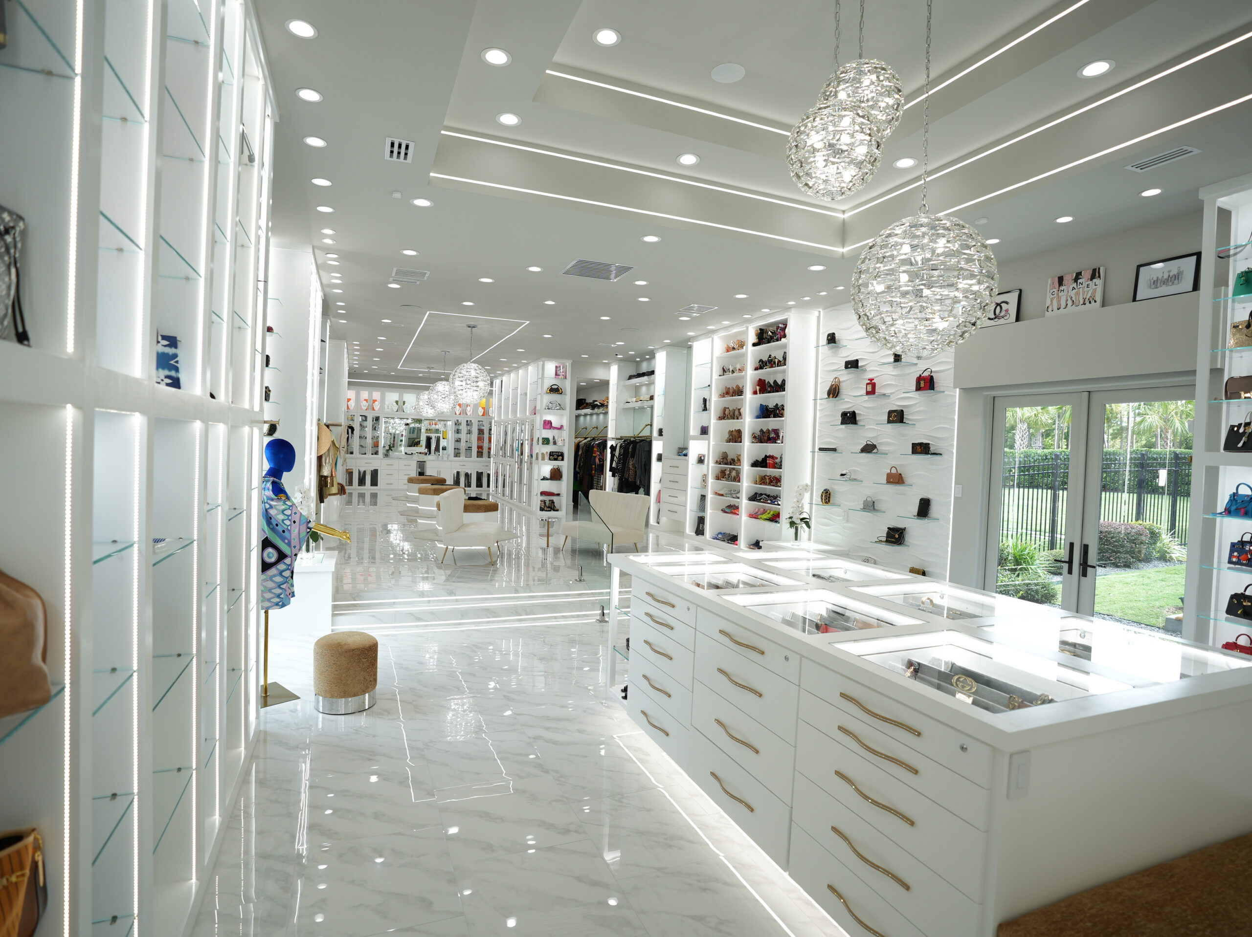 Exterior doors on either side of Theresa Roemer's new mega closet show its sheer scale and size. (Photo by Ted Bell)