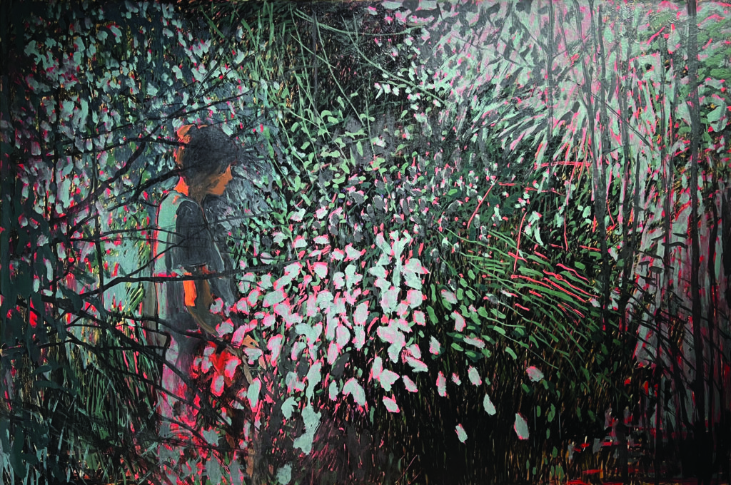 William Anzalone's "In the Garden #1," 2025, at Red & White Gallery, Fayetteville