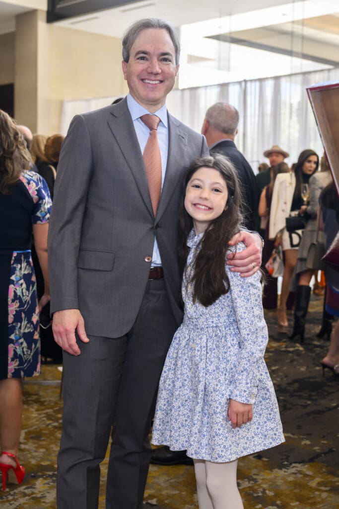 Danny David and daughter, Celine, at the PaperCity Philanthropy in Fashion Best Dressed Luncheon (Photo by Michelle Watson, catchlightgroup.com)