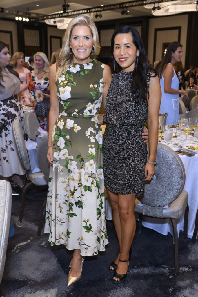 Amanda Boffone, Stephanie Fleck at the PaperCity Philanthropy in Fashion Best Dressed Luncheon (Photo by Michelle Watson, catchlightgroup.com)