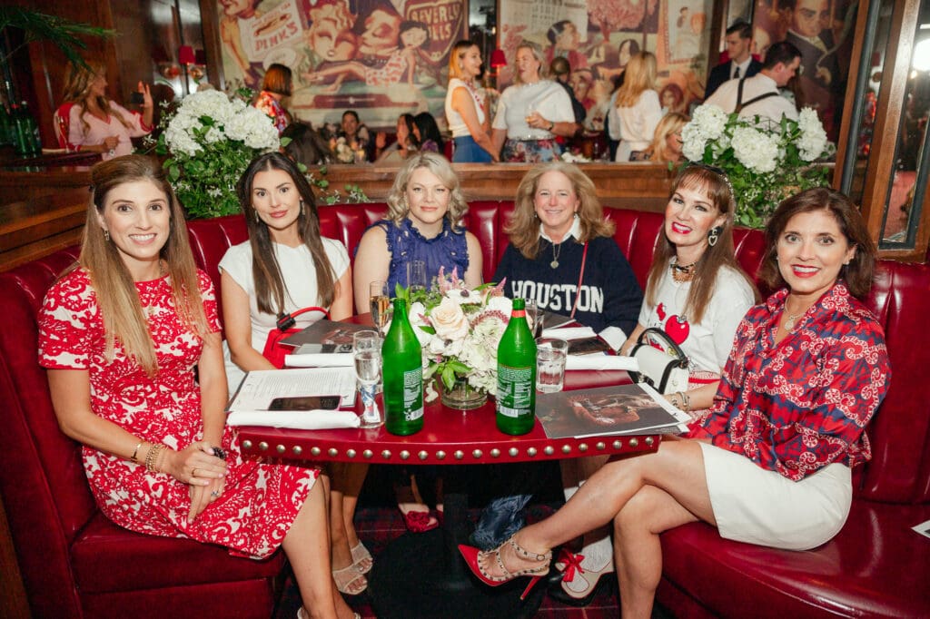 Camille Connelly, Jessica Gomez, Courtney Harmon, Shelley Taylor Ludwick, Beth Muecke, Stacey Lindseth at the Houston Texans/Christy Lynn fashion reveal at Drake's Hollywood. (Photo by SI VO Photography)