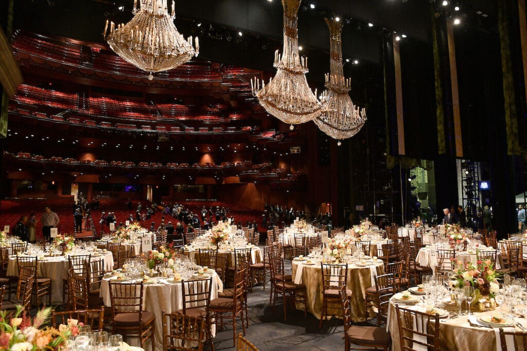 Bergner & Johnson's set up for Houston Ballet's opening night onstage dinner. (Photo by Dave Rossman)