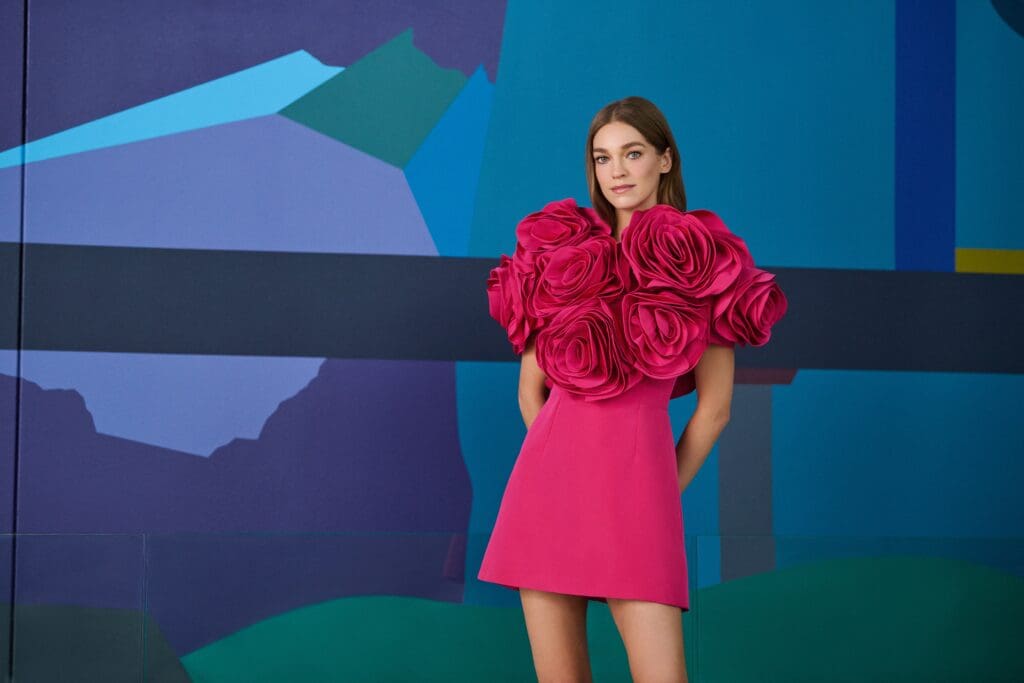 Carolina Herrera / Artwork: Franz Ackermann, (Meet Me) At the Waterfall, 2009.