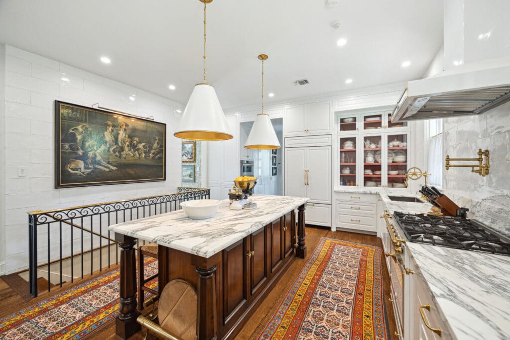 The kitchen in the masterful, four-year restoration (2021-2025) by Suzanne Duin, ASID, & Joshua I. F. Jones, AIA. 