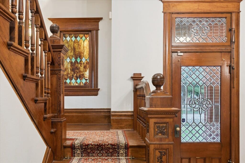 Stained glass accents dress up the Webber House. (Photo by TK Images)