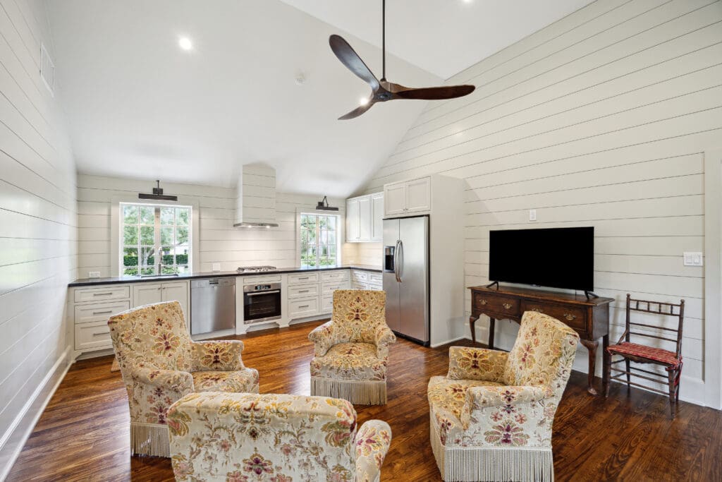 The property also includes a two bedroom, two bath guest house.