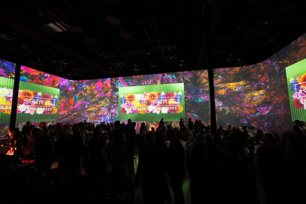 Artechouse Immersion Gallery set the stage for ROCO's celebration launching the orchestra's 21st season. (Photo by Daniel Ortiz)