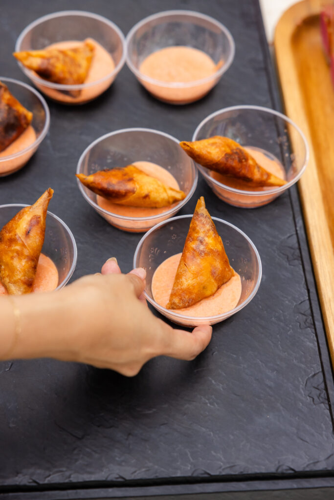 Samosas by Traveler's Cart at PaperCity's Nourish retreat (Photo by Kolton King)