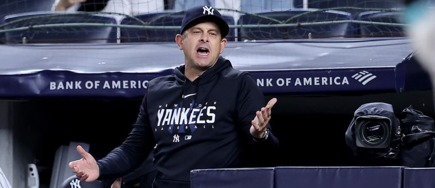 Aaron Boone Yankees Taylor Trammell bat